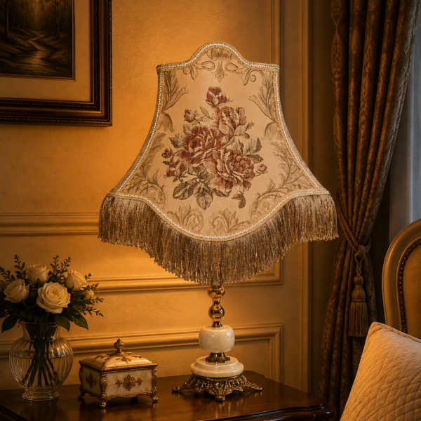 Majestic Marble and Brass Heritage Lamp