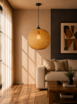 Natural Bamboo Globe Pendant Light 50cm
