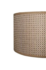 Earthy Textured Woven Drum Pendant 40cm - Image 5