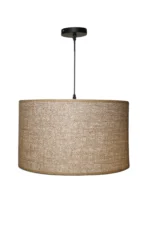 Organic Textured Fabric Drum Pendant 40cm - Image 2