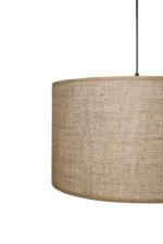 Organic Textured Fabric Drum Pendant 40cm - Image 4