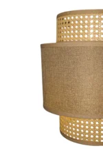 Triple Layer Cane and Linen Chandelier 23cm - Image 5