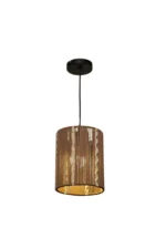 Handwoven Two Tone Striped Rope Pendant 15x25cm - Image 4