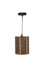 Handwoven Two Tone Striped Rope Pendant 15x25cm - Image 3