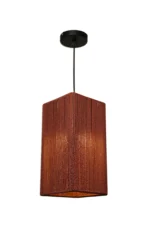 Bronze Braided Rope Square Pendant Light 15x15x25cm - Image 4