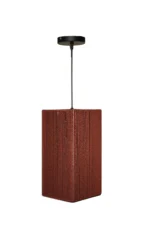 Bronze Braided Rope Square Pendant Light 15x15x25cm - Image 2