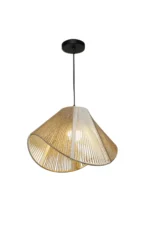 Handwoven Two Tone Wave Rope Pendant 35cm - Image 2