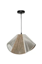 Handwoven Two Tone Wave Rope Pendant 35cm - Image 3
