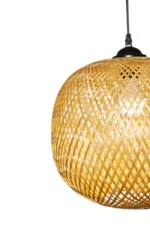 Natural Bamboo Globe Pendant Light 50cm - Image 5