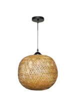 Natural Bamboo Globe Pendant Light 50cm - Image 3