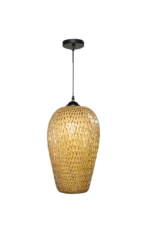 Double Layer Bamboo Vase Pendant Light 36cm - Image 4