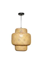 Triple Layer Bamboo Chandelier 50cm - Image 5