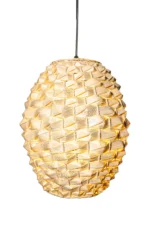 Handwoven Textured Straw Pendant Light 25cm - Image 4