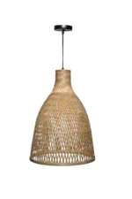 Natural Bamboo Bell Pendant Light 35cm - Image 5