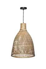 Natural Bamboo Bell Pendant Light 35cm - Image 2