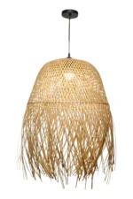 Natural Bamboo Fringed Chandelier 45cm - Image 2