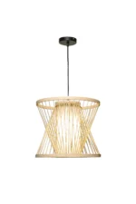 Modern Geometric Bamboo Hourglass Chandelier - Image 5