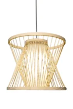 Modern Geometric Bamboo Hourglass Chandelier - Image 3