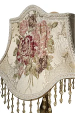 Antique Floral Brass Table Lamp - Image 3