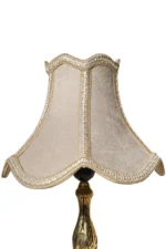 French Velvet Brass Table Lamp - Image 4