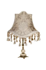 Majestic Tasseled Silk Brass Lamp - Image 3