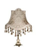 Majestic Tasseled Silk Brass Lamp - Image 2