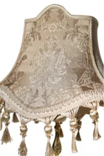 Majestic Tasseled Silk Brass Lamp - Image 5