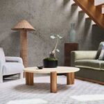 Organic Rattan and Bamboo Pillar Floor Lamp - Image 4