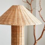 Organic Rattan and Bamboo Pillar Floor Lamp - Image 5