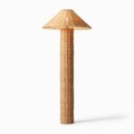 Organic Rattan and Bamboo Pillar Floor Lamp - Image 2