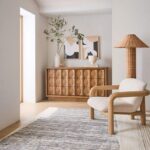 Organic Rattan and Bamboo Pillar Floor Lamp - Image 8
