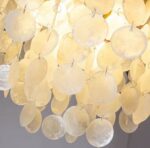 Natural Shell Disc Gold Chandelier - Image 3